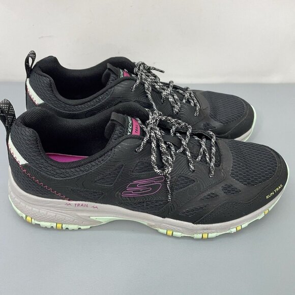 Skechers Hillcrest Pure Escapade Sneakers Shoes Trail Running Black Womens 11 - Picture 3 of 14